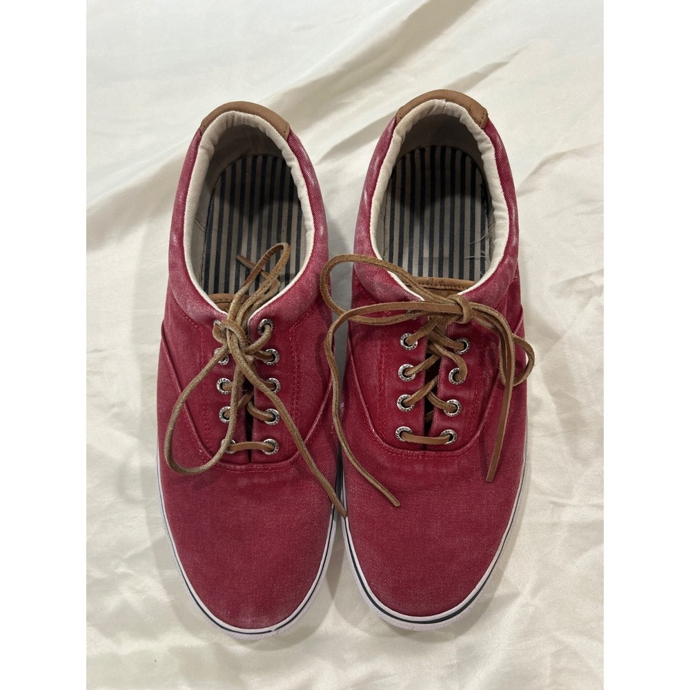 Sperry Striper II CVO Men's 12M Nantucket Red Canvas Sneakers STS13333